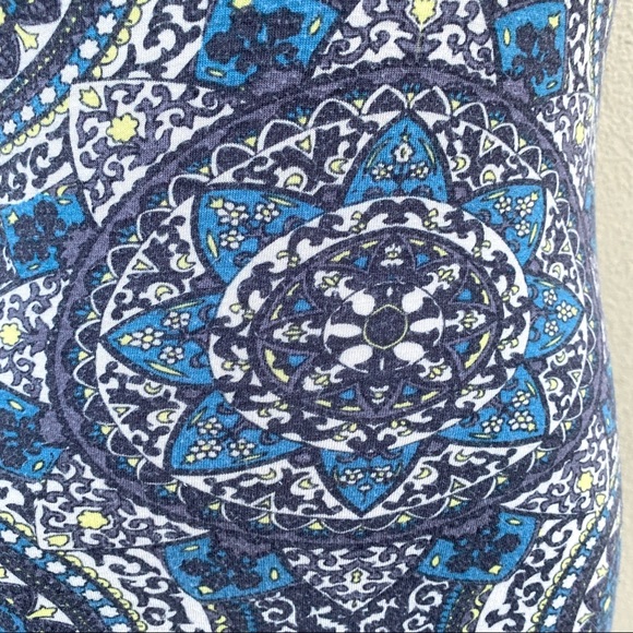 FREE PEOPLE DRESS bodycon FLORAL print sleeveless stretch blue gray tank tube M - Picture 10 of 10